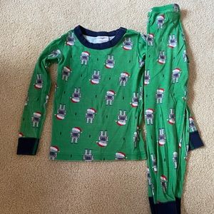 Hanna Andersson Robot Holiday Pajama Long John Set Size 5 (110)